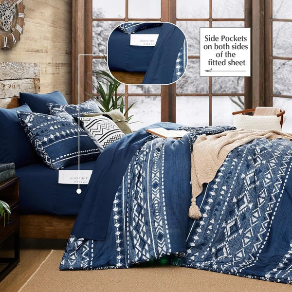 7 Pieces Comforter Bedding Set - jenshomeandgardendecor