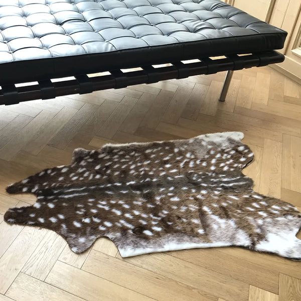 Sika Deer Faux Leather Rug - jenshomeandgardendecor