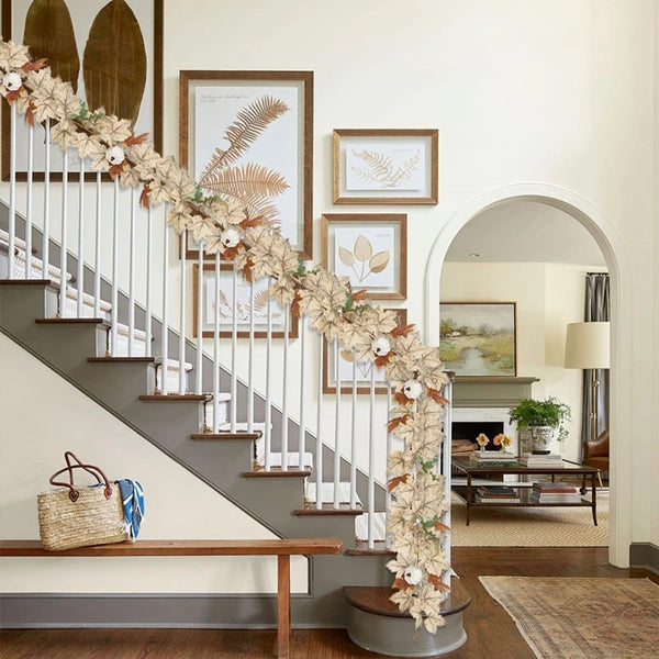 Artificial Fall Maple Leaf Garland