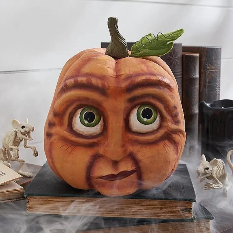 Halloween Expressive Face Pumpkin Decor - jenshomeandgardendecor