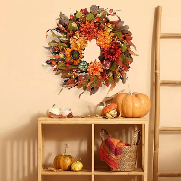 Pumpkin Fall Door Wreath