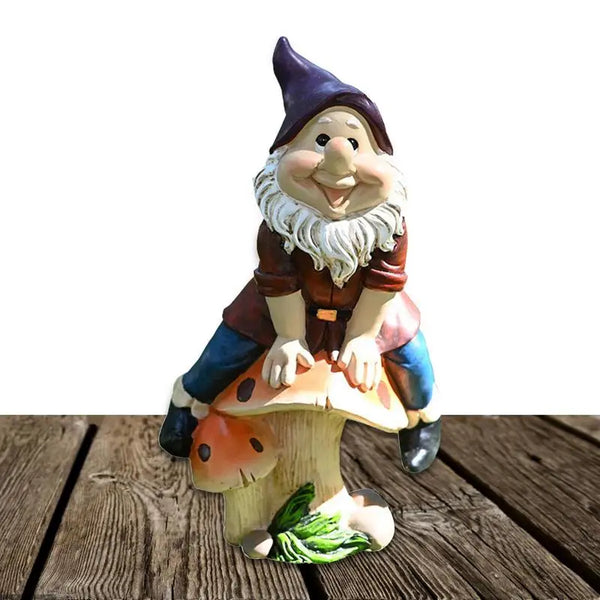 Funny Resin Garden Gnome  Naughty Dwarfs Figurines - jenshomeandgardendecor