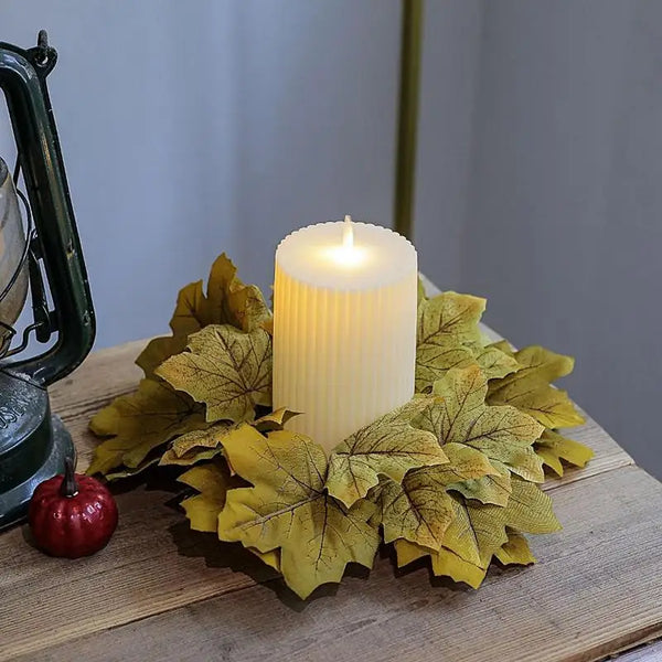 Fall Maple Leaf Candle ring