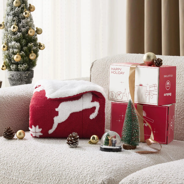 Christmas Throw Blanket - Soft and Warm Sherpa Christmas Throw Blankets for Couch, Sofa, Bed