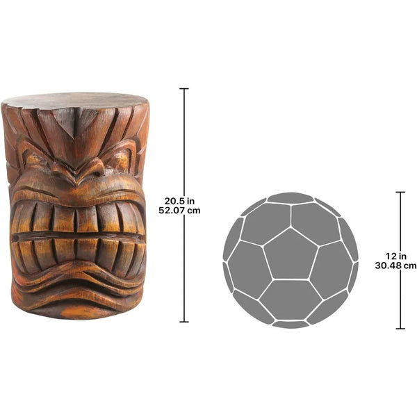 Outdoor Side Table Statue Grande Tiki Spirit Face