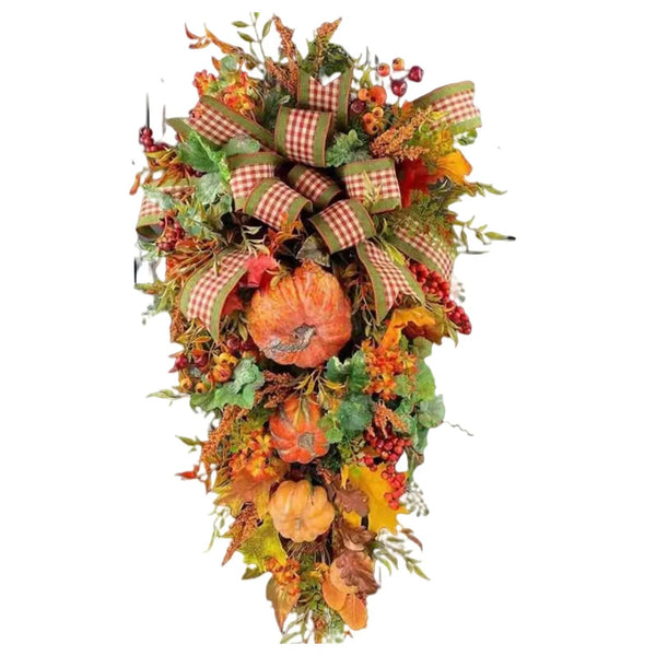 Fall Pumpkin Wreath - jenshomeandgardendecor