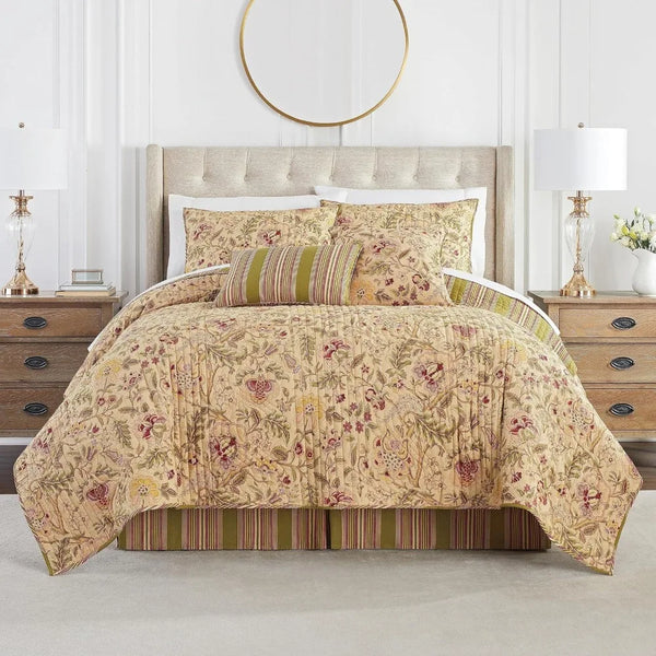 Full/Queen Reversible 4 Piece Quilt Bedspread Set - jenshomeandgardendecor