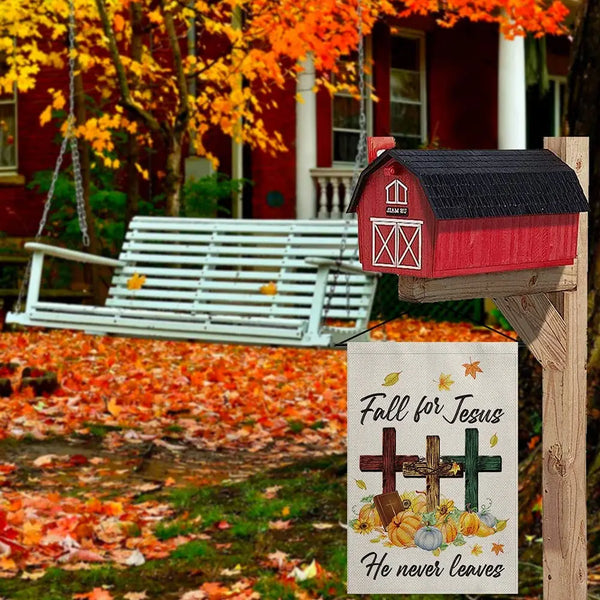 Fall for Jesus Pumpkin Garden Flag