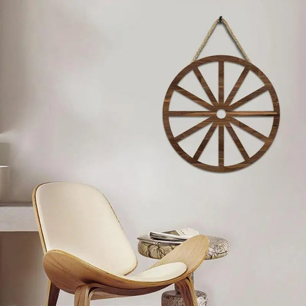 Decorative Wooden Wheel - jenshomeandgardendecor