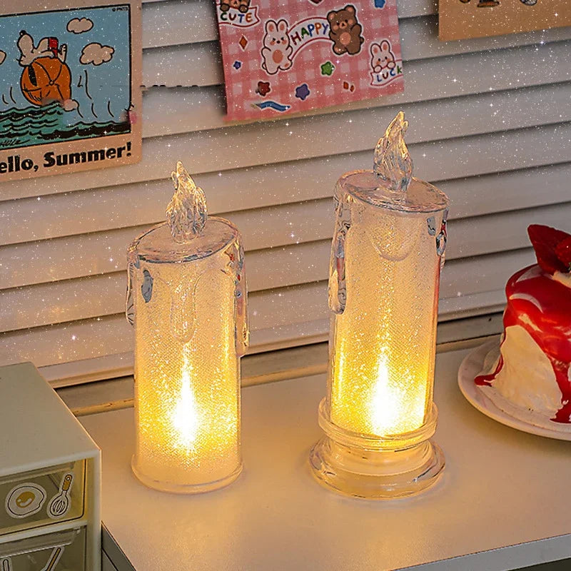 Led Flameless Flickering Candle