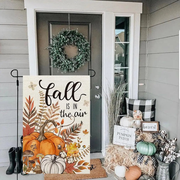 Fall Garden Flag Pumpkins 12x18 Inch Double Sided