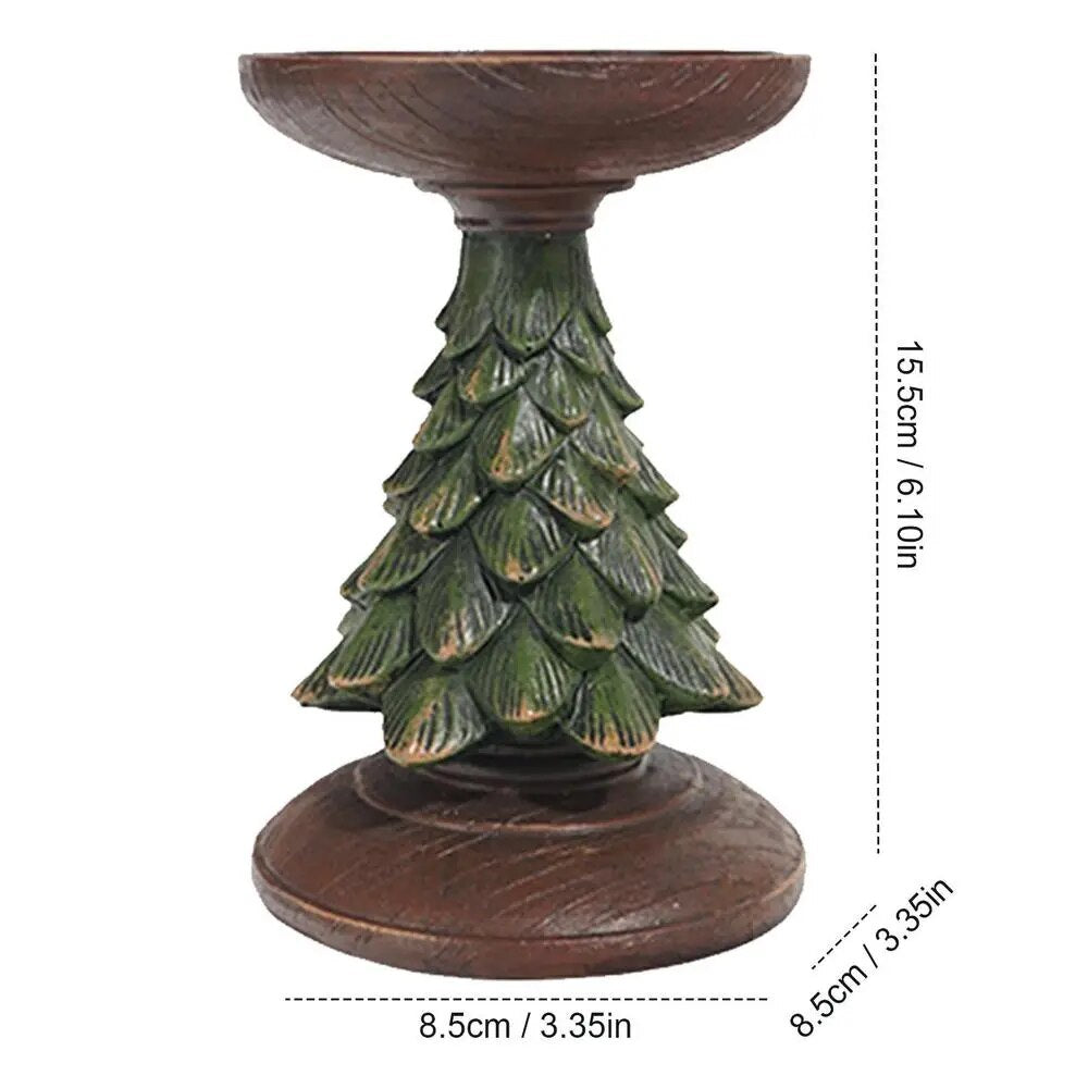 Resin Christmas Tree Candle Holder - jenshomeandgardendecor