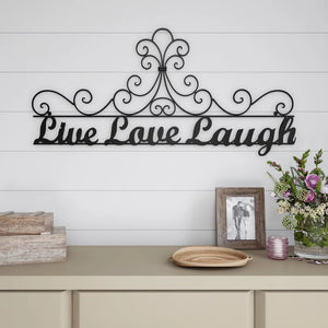 Metal Cutout-Live Laugh Love Decorative Wall Sign - jenshomeandgardendecor