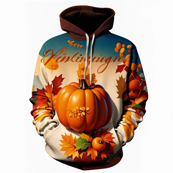 Thanksgiving Day 3D Print Pumpkin Men/Women Street Sweatshirts Hoodies