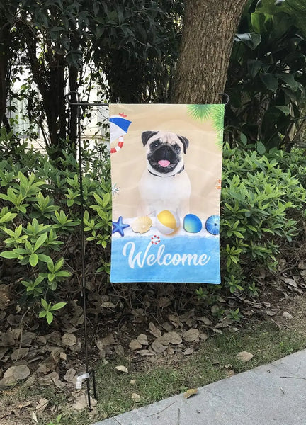 Dachshund Welcome Fall Garden Flag