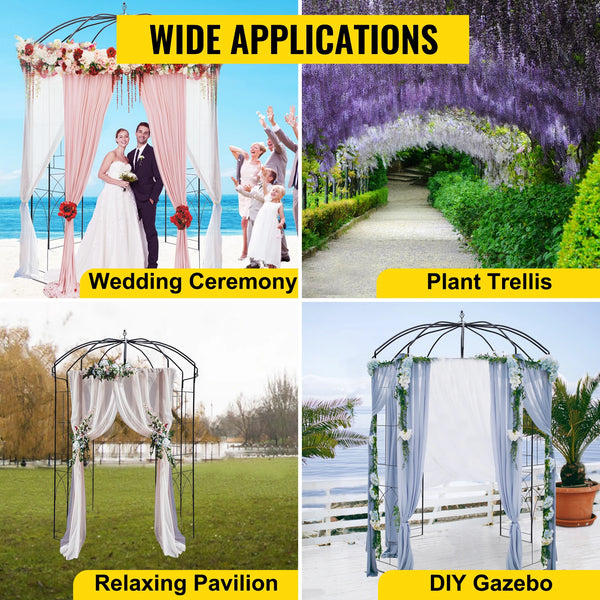 VEVOR Birdcage Shape Gazebo Pergola 8' x 5.2' / 9' x 6.6' for Wedding