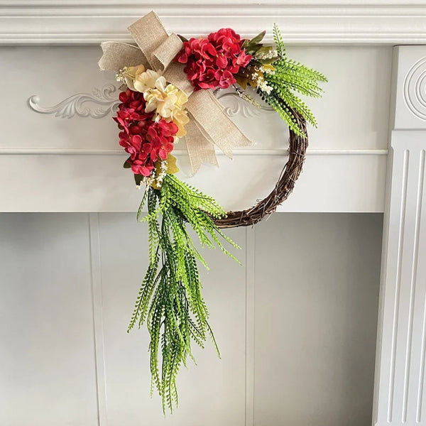 Spring Artificial Flower Wreath For Front Door - jenshomeandgardendecor