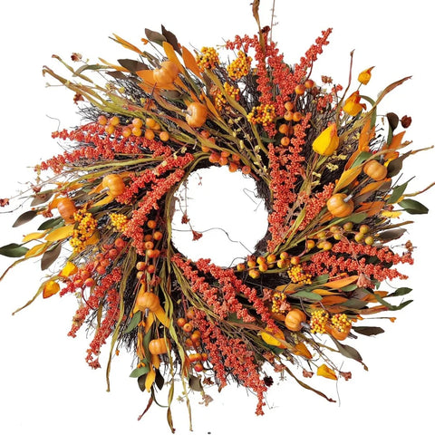 24 inch Fall Wreath Decor for Front Door