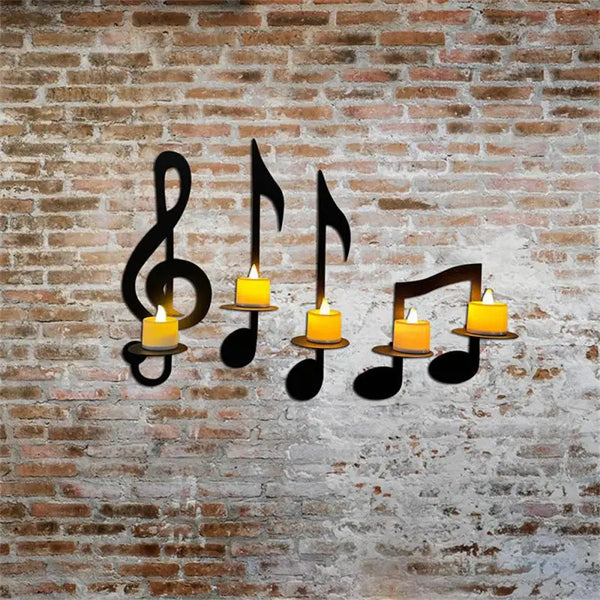 4pcs Music Note Candle Holder - jenshomeandgardendecor