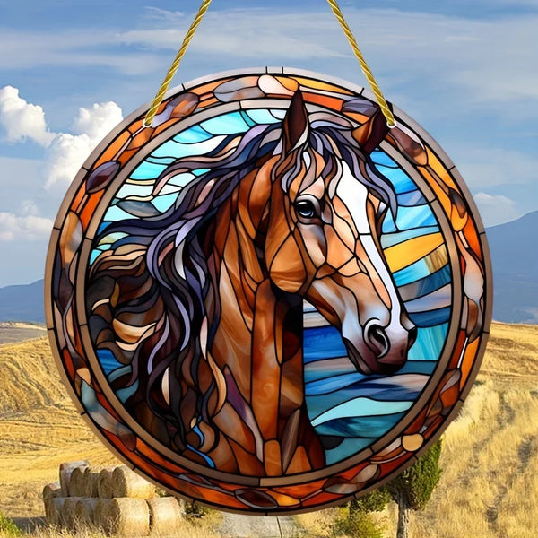 Horse Stained Window