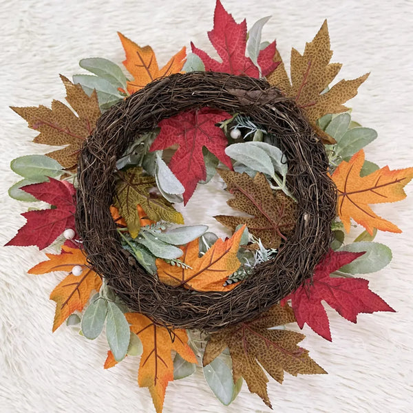 45cm Fall Wreaths for Front Door - jenshomeandgardendecor