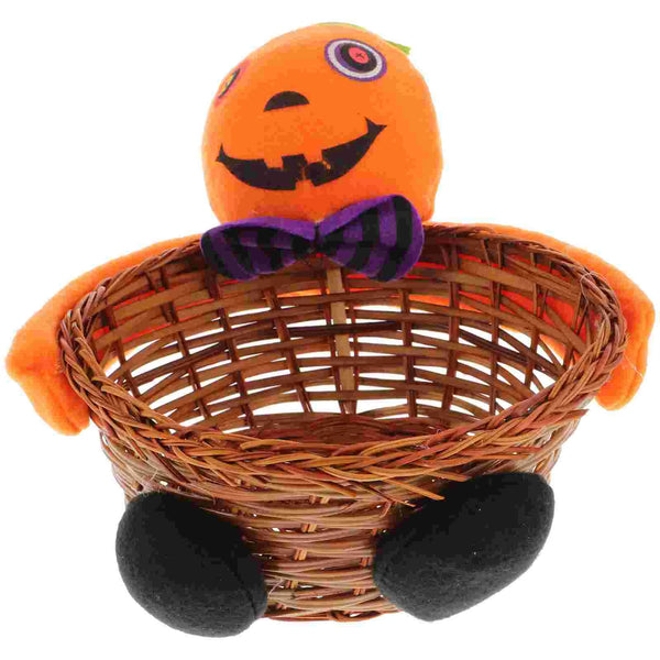 Halloween Pumpkin Basket Candy Bowl