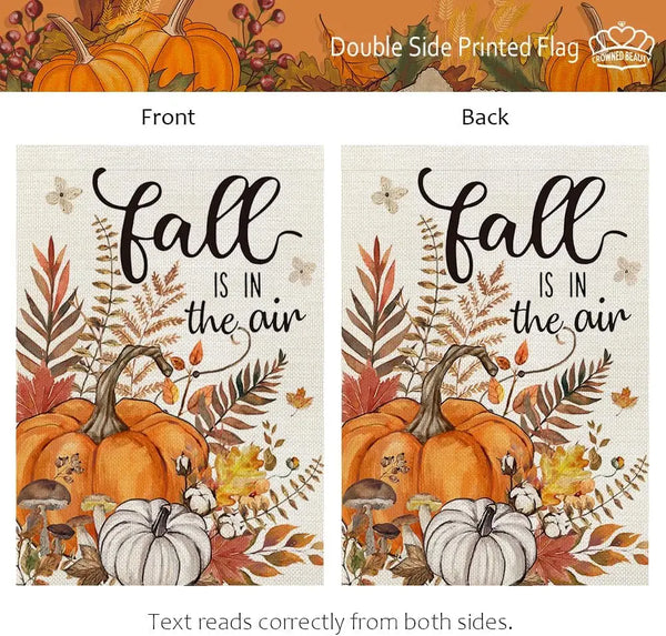 Fall Garden Flag Pumpkins 12x18 Inch Double Sided