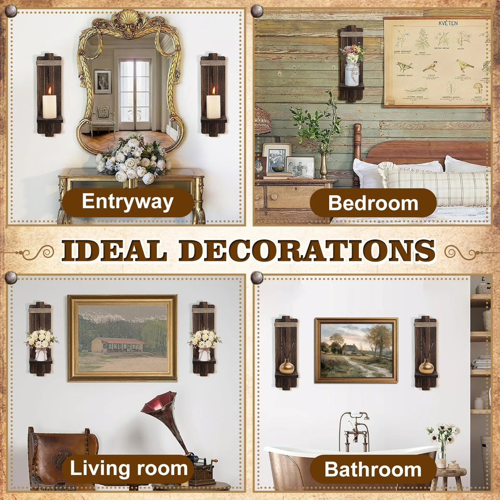 Vintage Wall Candle Sconces 2pcs
