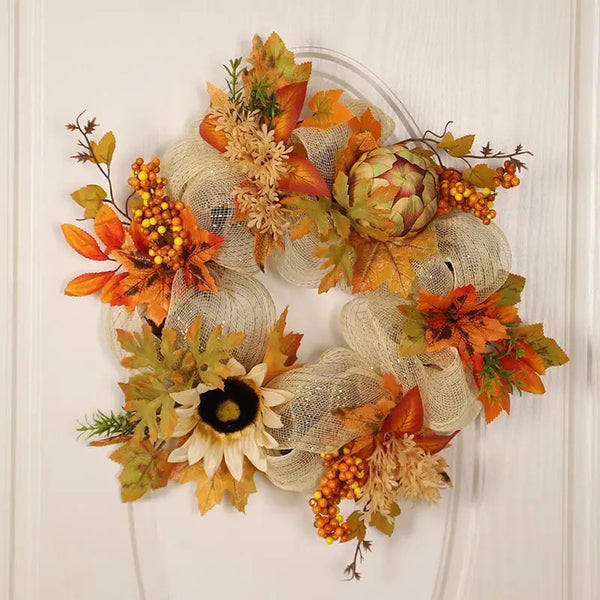 15 Inch Thanksgiving Autumn Wreath