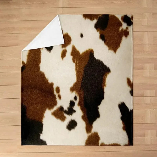 Faux Cow Hide All Season Blanket