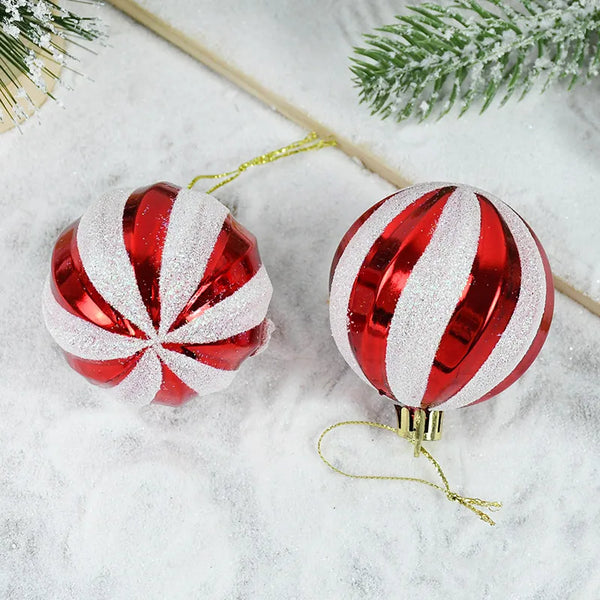 14pcs Christmas Red White Candy Cane Ornaments