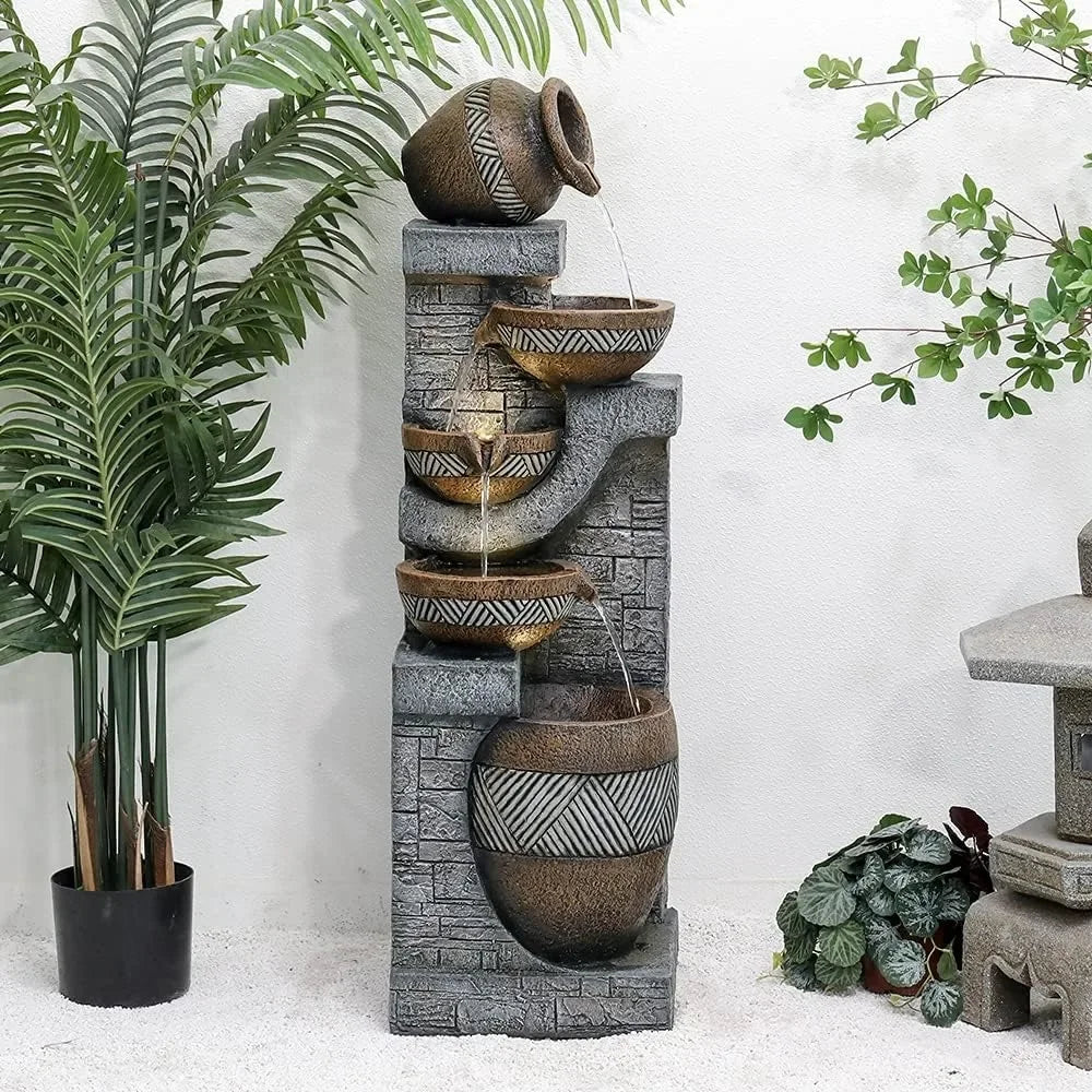 5-Tiers Indoor/Outdoor Garden Water Fountain - 42.5inches