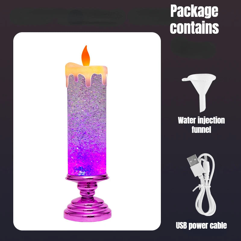 Fantasy LED 7-color Gradient Crystal Electronic Candle