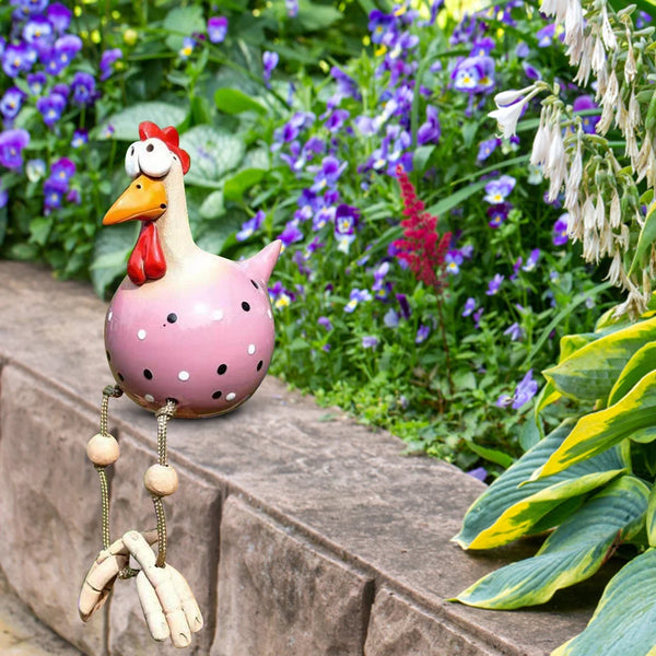 Big-eyed Chicken Statue - jenshomeandgardendecor