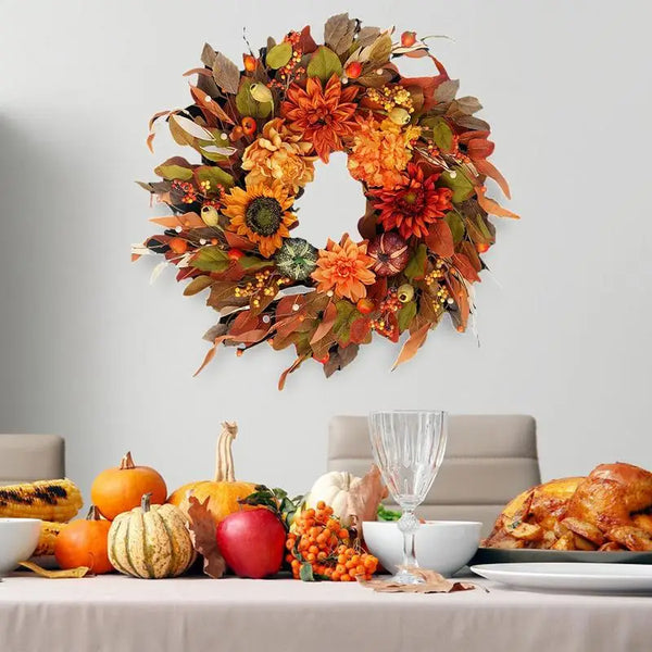 Pumpkin Fall Door Wreath
