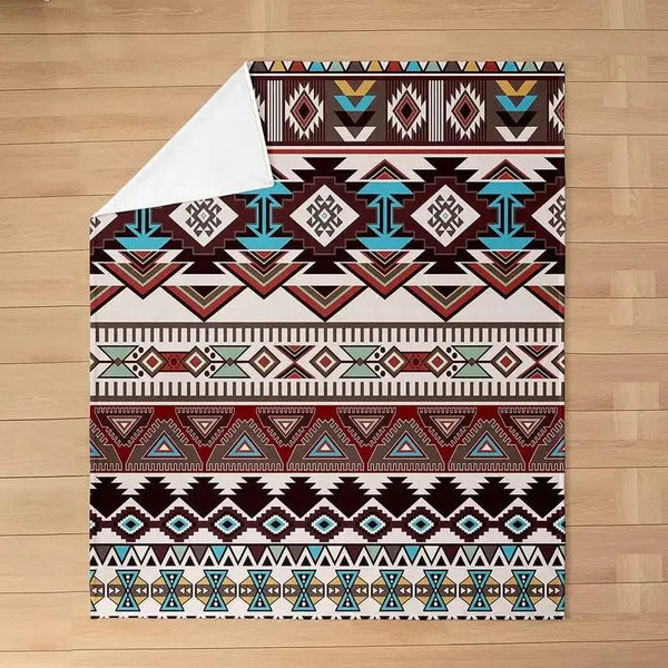 Western Flannel Fleece Throw Blanket