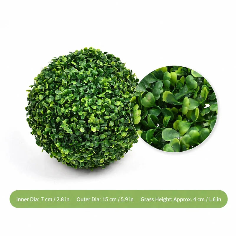10-28cm Artificial Grass Topiary Balls
