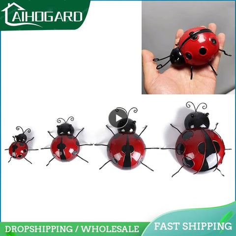 3D Metal Ladybugs - jenshomeandgardendecor