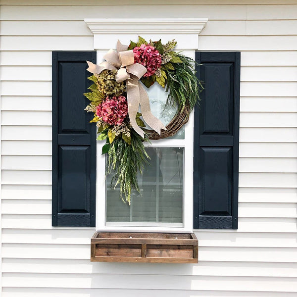 Spring Artificial Flower Wreath For Front Door - jenshomeandgardendecor