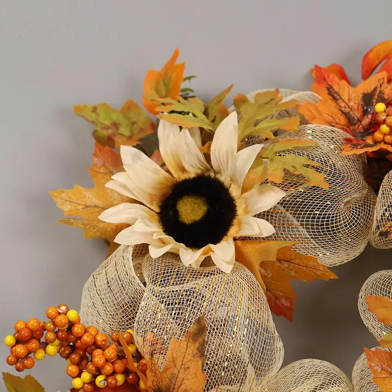 15 Inch Thanksgiving Autumn Wreath