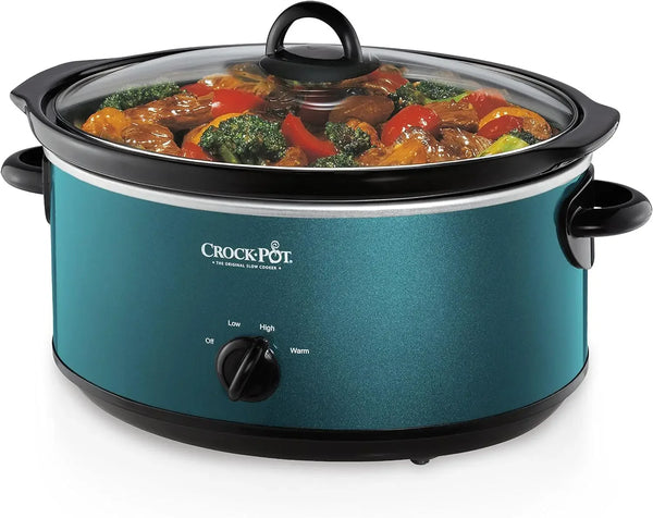 7 Quart Slow Cooker and Food Warmer, Turquoise - jenshomeandgardendecor