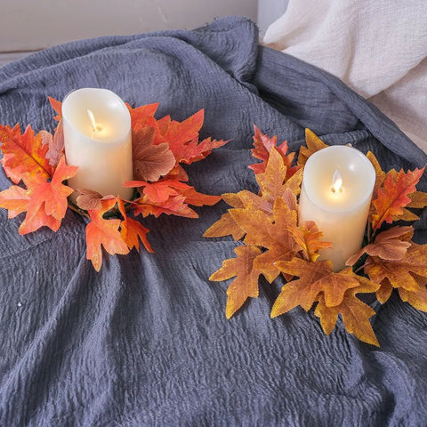 Maple Leaves Candlestick Wreath