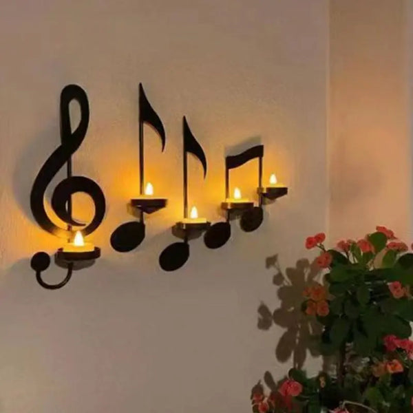 4pcs Music Note Candle Holder - jenshomeandgardendecor