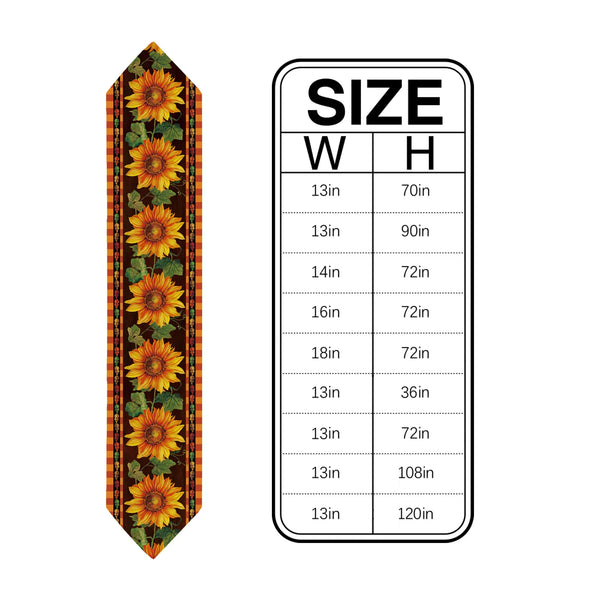 Thanksgiving Autumn Flower Sunflower Table Runner