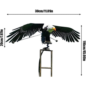 Iron Metal Eagle Wind Spinners Lawn Ornament - jenshomeandgardendecor