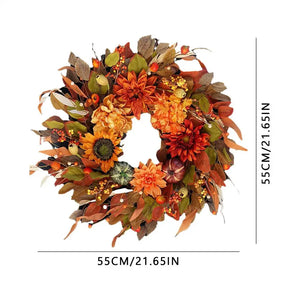 Pumpkin Fall Door Wreath