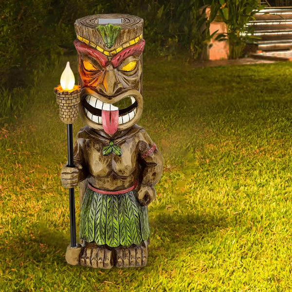 Primitive Figurine LED Solar Light Lamp For Garden - jenshomeandgardendecor