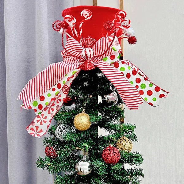 Candy Cane Accents Christmas Tree Topper