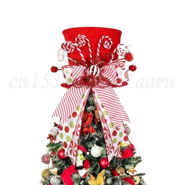 Candy Cane Accents Christmas Tree Topper