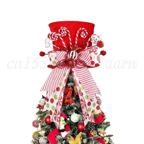 Candy Cane Accents Christmas Tree Topper